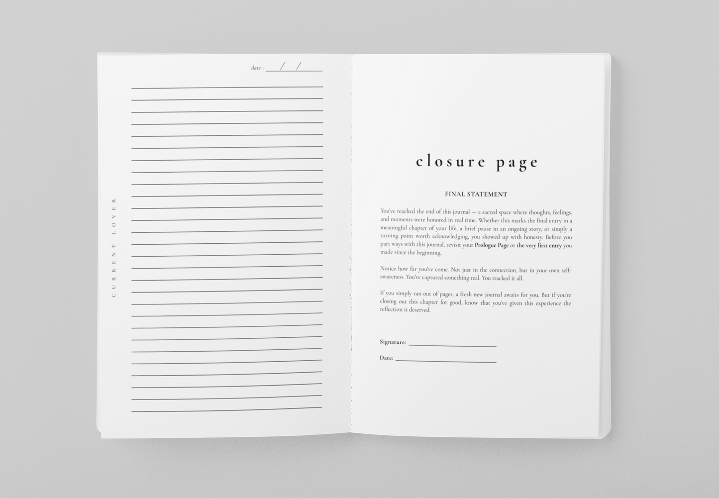 Current Lover Journal